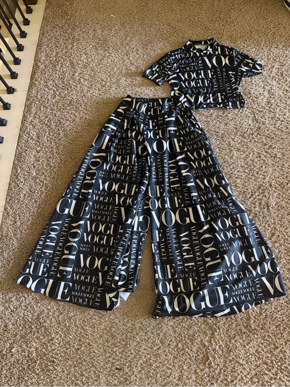 Vogue Black and White Logo Skirt by Vogue